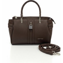 Orijinal Just Polo Kadın Deri El ve Omuz Çantası - Kilit Detaylı Şık Tasarım 7029