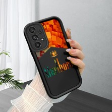 HONTINGA Samsung Galaxy A73 ile Uyumlu Kılıfı Düşüme Önleyici Basitlik Anti Düşme Kamera Korumali Marlboro Desen Yumuşak Silikon Telefon Kılıfı Kadın ve Erkek Için Uygundur K2-0210