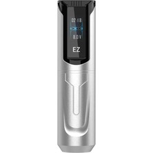 Ez P5 Silver 3.5mm Stroke Dokunmatik Kablosuz Pen Dövme Makinesi Gri