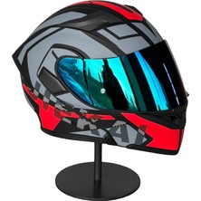 Scharf 902 Çene Açılır Motosiklet Kaskı – Güneş Gözlüklü (Rainbow Green Vizörlü) HX1RED