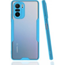 Marsilyan Xiaomi Poco F3 Kılıf Platin Silikon - Mavi