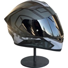 Scharf 316 Full Face Motosiklet Kaskı – Güneş Gözlüklü (Smoke Vizörlü) Hx1 Grey