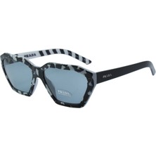 Praada. Lınae Rosa Spr 03V 443 3c2 Black Whıte Cat Eye Siyah Beyaz Kedı Gozu Gri Unısex Güneş Gözlüğü