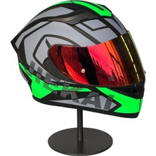 Scharf 316 Full Face Motosiklet Kaskı – Güneş Gözlüklü (Darkred Vizörlü) Jx1 Green