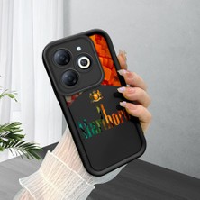 HONTINGA Infinix Smart 8 ile Uyumlu Kılıfı Düşüme Önleyici Basitlik Anti Düşme Kamera Korumali Marlboro Desen Yumuşak Silikon Telefon Kılıfı Kadın ve Erkek Için Uygundur K2-0210
