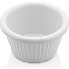 Külsan 13060.PW - Thermoset Ribbed 12'li Sosluk Minimal Ø 7 cm - H.4 Cm, Thermoset Melamin