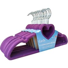 Lorin 10LU Kadife Elbise Askısı Mor