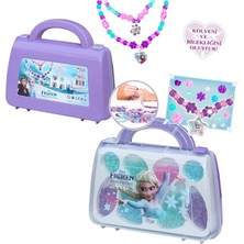 Yıldız Dükkan Karlar Ülkesi Elsa Frozen Çantalı Boncuk Takı Seti Kız Oyuncakları Çanta