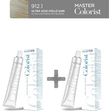 Master Colorist 2'li Tüp Boya 60 ml 912.1 Ultra Açıcı Küllü Sarı