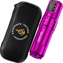 Panormos Prime 10. Yıl 2 Pil Ayarlanabilir Stroke Kablosuz Dövme Makinesi Pembe