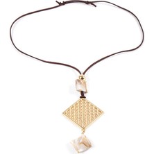 Faik Sönmez Gold Detaylı Ip Kolye W26KLY019