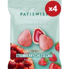 Patiswiss Beyaz Çikolatalı Çilekli Cheesecake Çilek Draje 50g x 4 Adet