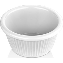 Külsan 13012.PW - Thermoset Ribbed 6'lı Sosluk Minimal Ø 8,4 cm - H. 4,4 Cm, Thermoset Melamin