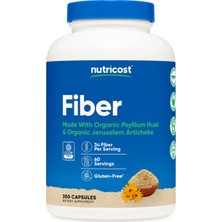 Nutricost Fiber 300 Capsules - Organic Psyllium Husk