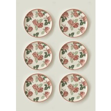 Bella Maison Rose Porselen 6'lı Servis Tabağı (26 Cm)