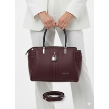 Orijinal Just Polo Kadın Deri El ve Omuz Çantası - Kilit Detaylı Şık Tasarım 7029