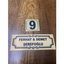 Outdoor One Kapı İsimliği Klasik Ev Dış Kapı İsimliği Çelik Kapı İsimliği Gold0028