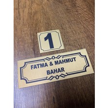 Outdoor One Kapı İsimliği Klasik Ev Dış Kapı İsimliği Çelik Kapı İsimliği Gold0024