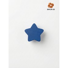 Baylin 3D Yıldız Görünümlü Dolap Kulpu - Çocuk Odası Modern, Şık ve Dayanıklı Tekli