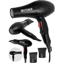 Özbience Güçlü 3400W Profesyonel Saç Kurutma Makinesi, Siyah + 2 Başlık