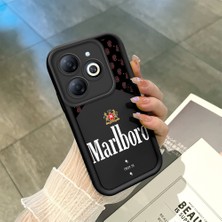 HONTINGA Tecno Spark 20 ile Uyumlu Kılıfı Düşüme Önleyici Basitlik Anti Düşme Kamera Korumali Marlboro Desen Yumuşak Silikon Telefon Kılıfı Kadın ve Erkek Için Uygundur K2-0210