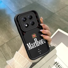 HONTINGA Xiaomi Redmi Note 14 Pro ile Uyumlu Kılıfı Düşüme Önleyici Basitlik Anti Düşme Kamera Korumali Marlboro Desen Yumuşak Silikon Telefon Kılıfı Kadın ve Erkek Için Uygundur K2-0210