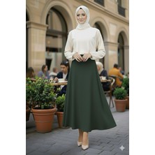 Eceylül Moda Scuba Krep Bel Lastikli Kloş ETEK(93-94CM Uzunluk)(Kısa Süreliğine Lansman Fiyatı)