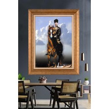 Giyense Özel Seri Altın Paspartulu Çerçeveli Atatürk Tablo C230