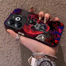 HONTINGA Infinix Smart 8 ile Uyumlu Kılıfı Silikon Kenar Sert Arka Düşüme Önleyici Basitlik Anti Düşme Kamera Korumali Sanat Desen Telefon Kılıf Kadın ve Erkek Için Uygundur K1-0635
