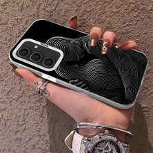 HONTINGA Samsung Galaxy S24 Plus ile Uyumlu Kılıfı Silikon Kenar Sert Arka Düşüme Önleyici Basitlik Anti Düşme Kamera Korumali Çift Desen Telefon Kılıf Kadın ve Erkek Için Uygundur K1-0633