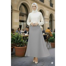 Eceylül Moda Scuba Krep Bel Lastikli Kloş ETEK(93-94CM Uzunluk)(Kısa Süreliğine Lansman Fiyatı)