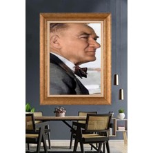 Giyense Özel Seri Altın Paspartulu Çerçeveli Atatürk Tablo C109
