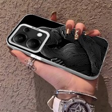 HONTINGA Xiaomi Redmi Note 14S ile Uyumlu Kılıfı Silikon Kenar Sert Arka Düşüme Önleyici Basitlik Anti Düşme Kamera Korumali Çift Desen Telefon Kılıf Kadın ve Erkek Için Uygundur K1-0633