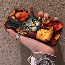 HONTINGA Samsung Galaxy M23 ile Uyumlu Kılıfı Silikon Kenar Sert Arka Düşüme Önleyici Basitlik Anti Düşme Kamera Korumali Şirin Kedi Desen Telefon Kılıf Kadın ve Erkek Için Uygundur K1-0631