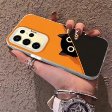 HONTINGA Samsung Galaxy S24 Ultra ile Uyumlu Kılıfı Silikon Kenar Sert Arka Düşüme Önleyici Basitlik Anti Düşme Kamera Korumali Kedi Desen Telefon Kılıf Kadın ve Erkek Için Uygundur K1-0632