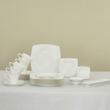 Karaca Fine Pearl Ragusa 26 Parça 6 Kişilik İnci Kahvaltı Takımı Platin