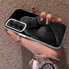 HONTINGA Samsung Galaxy A35 ile Uyumlu Kılıfı Silikon Kenar Sert Arka Düşüme Önleyici Basitlik Anti Düşme Kamera Korumali Çift Desen Telefon Kılıf Kadın ve Erkek Için Uygundur K1-0633