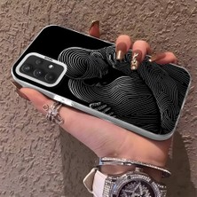 HONTINGA Samsung Galaxy A32 ile Uyumlu Kılıfı Silikon Kenar Sert Arka Düşüme Önleyici Basitlik Anti Düşme Kamera Korumali Çift Desen Telefon Kılıf Kadın ve Erkek Için Uygundur K1-0633