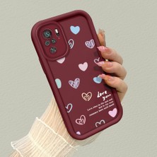 HONTINGA Xiaomi Redmi Note 10S ile Uyumlu Kılıfı Düşüme Önleyici Basitlik Anti Düşme Kamera Korumali Renkli Bordo Desen Yumuşak Silikon Telefon Kılıfı Kadın ve Erkek Için Uygundur K2-7067