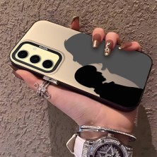 HONTINGA Samsung Galaxy S24 Fe ile Uyumlu Kılıfı Silikon Kenar Sert Arka Düşüme Önleyici Basitlik Anti Düşme Kamera Korumali Çift Desen Telefon Kılıf Kadın ve Erkek Için Uygundur K1-0633