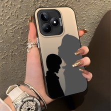 HONTINGA Realme Note 50 ile Uyumlu Kılıfı Silikon Kenar Sert Arka Düşüme Önleyici Basitlik Anti Düşme Kamera Korumali Çift Desen Telefon Kılıf Kadın ve Erkek Için Uygundur K1-0633