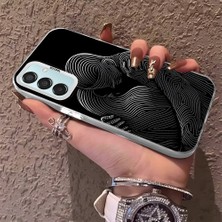 HONTINGA Samsung Galaxy M15 ile Uyumlu Kılıfı Silikon Kenar Sert Arka Düşüme Önleyici Basitlik Anti Düşme Kamera Korumali Çift Desen Telefon Kılıf Kadın ve Erkek Için Uygundur K1-0633