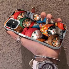 HONTINGA iPhone 12 Pro ile Uyumlu Kılıfı Silikon Kenar Sert Arka Düşüme Önleyici Basitlik Anti Düşme Kamera Korumali Şirin Kedi Desen Telefon Kılıf Kadın ve Erkek Için Uygundur K1-0631