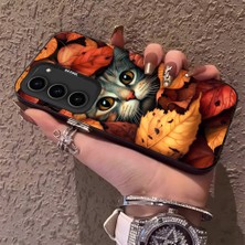 HONTINGA Samsung Galaxy S23 ile Uyumlu Kılıfı Silikon Kenar Sert Arka Düşüme Önleyici Basitlik Anti Düşme Kamera Korumali Şirin Kedi Desen Telefon Kılıf Kadın ve Erkek Için Uygundur K1-0631