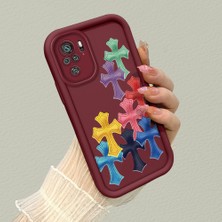 HONTINGA Xiaomi Redmi Note 10S ile Uyumlu Kılıfı Düşüme Önleyici Basitlik Anti Düşme Kamera Korumali Kelebek Bordo Desen Yumuşak Silikon Telefon Kılıfı Kadın ve Erkek Için Uygundur K2-7069
