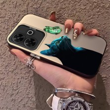 HONTINGA Xiaomi Redmi 13X ile Uyumlu Kılıfı Silikon Kenar Sert Arka Düşüme Önleyici Basitlik Anti Düşme Kamera Korumali Kedi Desen Telefon Kılıf Kadın ve Erkek Için Uygundur K1-0632