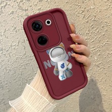 HONTINGA Tecno Camon 20 Pro 4g ile Uyumlu Kılıfı Düşüme Önleyici Basitlik Anti Düşme Kamera Korumali Şirin Bordo Desen Yumuşak Silikon Telefon Kılıfı Kadın ve Erkek Için Uygundur K2-7071