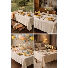 Perde Plus Düz Dikdörtgen Masa Örtüsü – Doğal Pamuk Kumaş, Şık & Günlük Kullanım