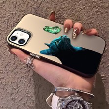 HONTINGA iPhone 12 Pro ile Uyumlu Kılıfı Silikon Kenar Sert Arka Düşüme Önleyici Basitlik Anti Düşme Kamera Korumali Kedi Desen Telefon Kılıf Kadın ve Erkek Için Uygundur K1-0632