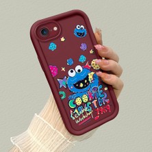 HONTINGA iPhone 7 ile Uyumlu Kılıfı Düşüme Önleyici Basitlik Anti Düşme Kamera Korumali Doraemon Bordo Desen Yumuşak Silikon Telefon Kılıfı Kadın ve Erkek Için Uygundur K2-7070